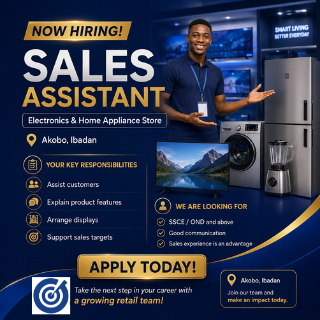 Sales Assistant – Electronics and Home Appliance Store